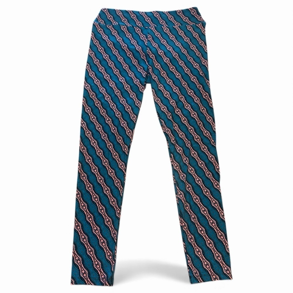 LuLaRoe Leggings Bundle Size Tall & Curvy Blue Peach Teal Buttery Soft Stretch - Picture 7 of 13